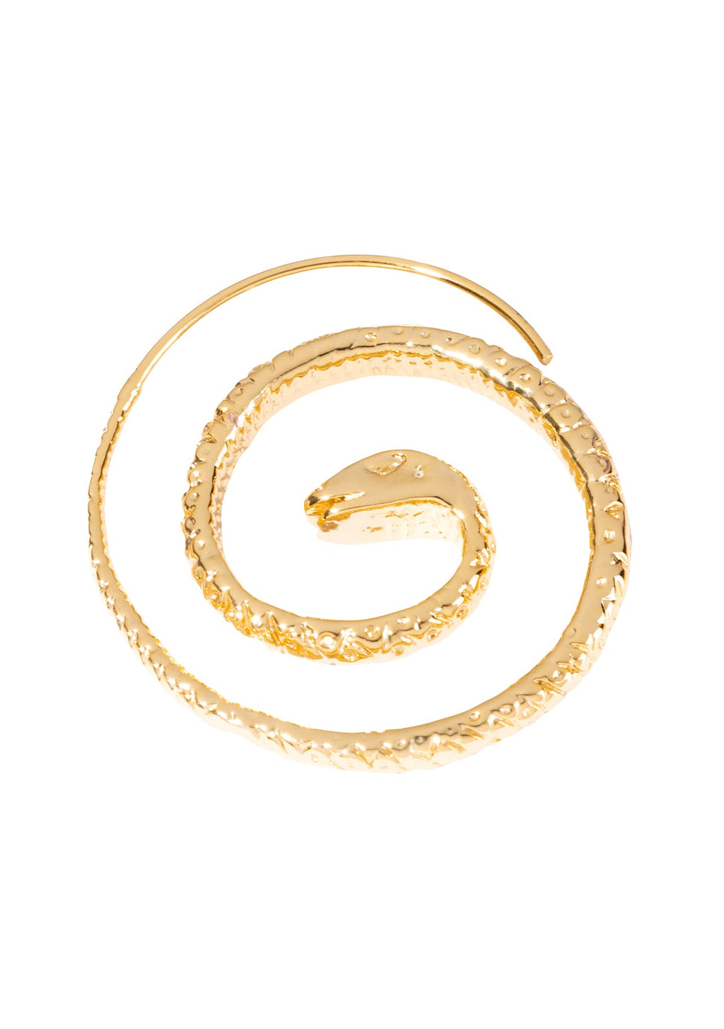 Tiny Spiral Yılan Küpe görünüm 5