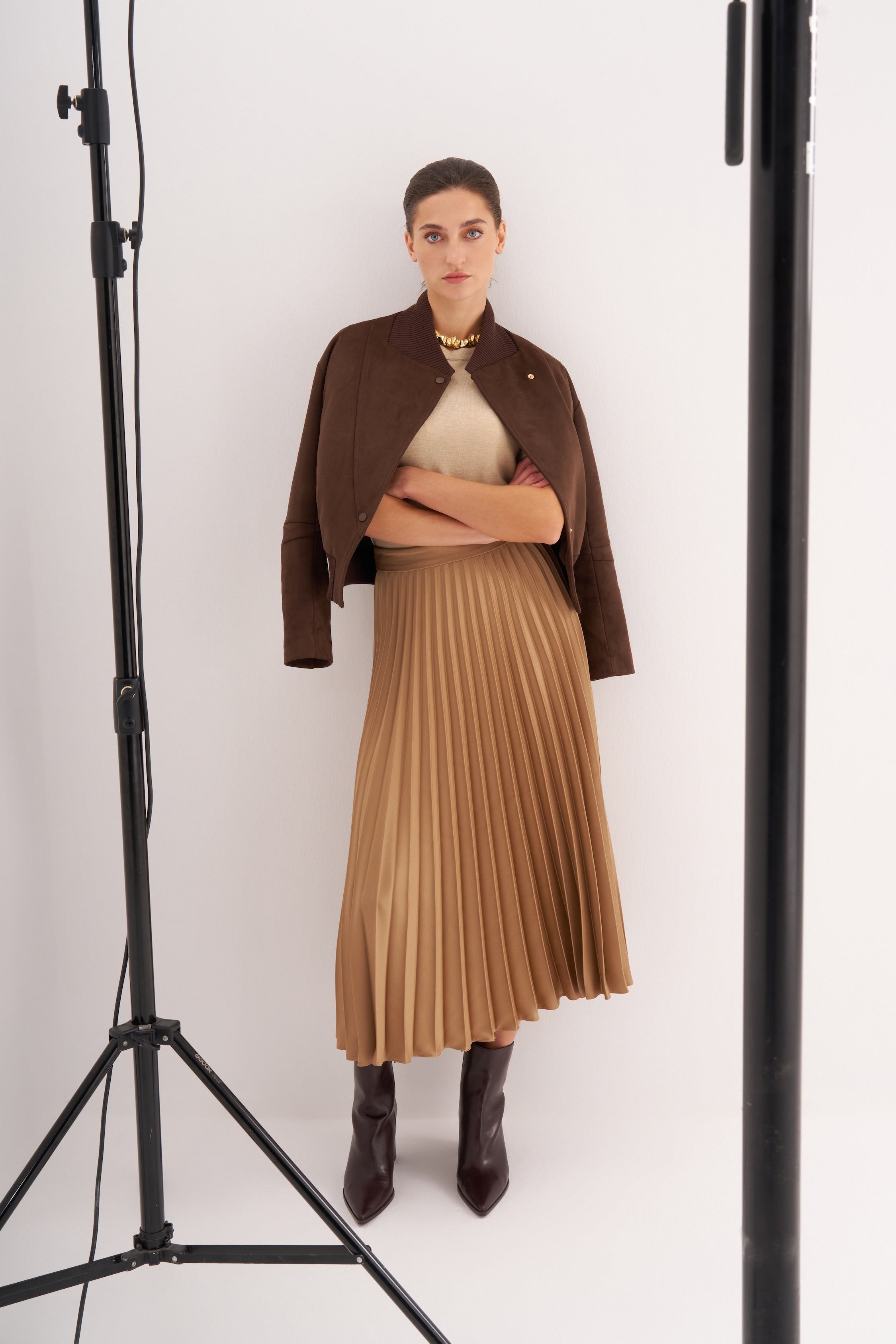 Utopian Örgü Detaylı Asimetrik Ceket