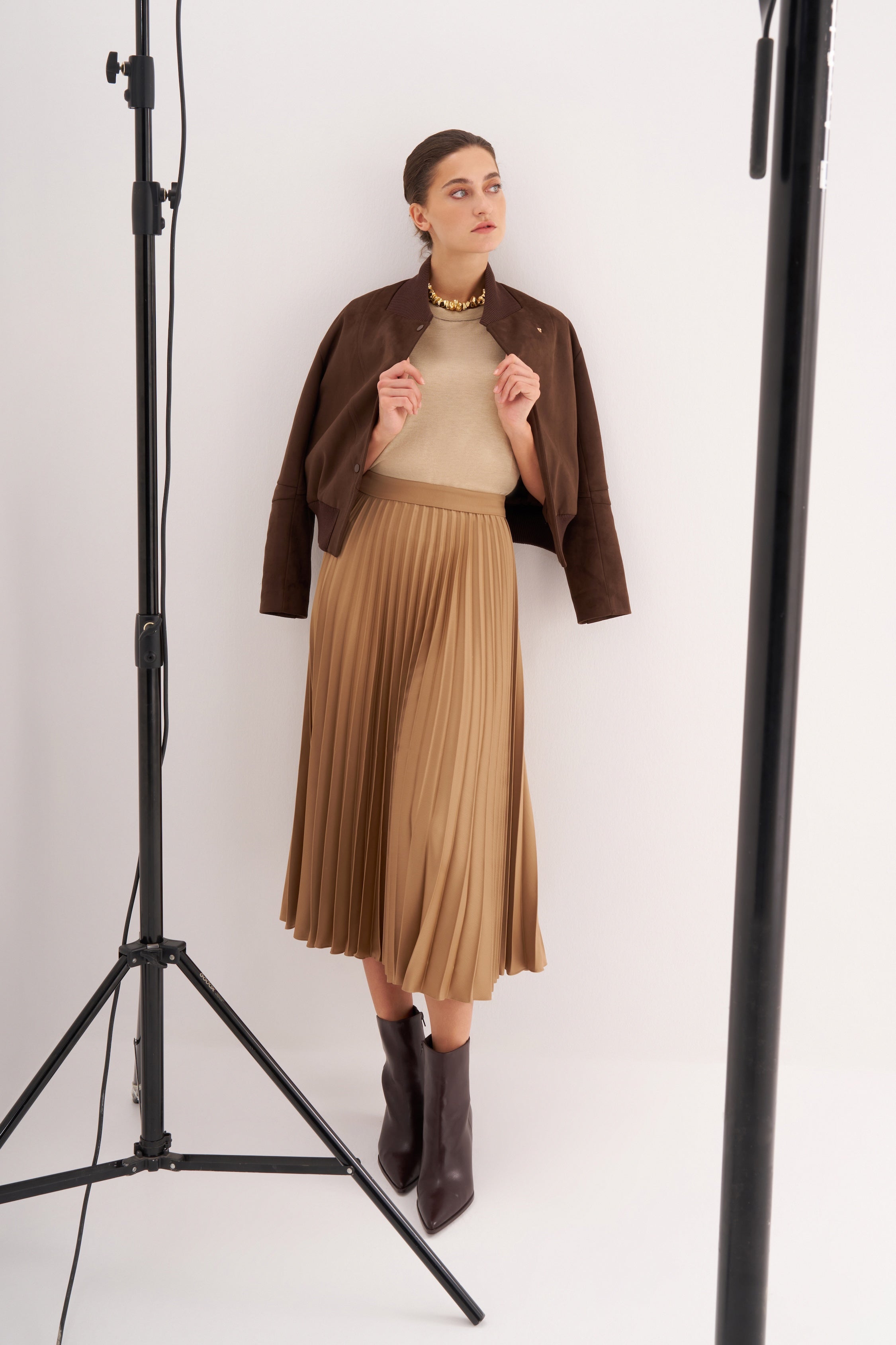 Utopian Örgü Detaylı Asimetrik Ceket