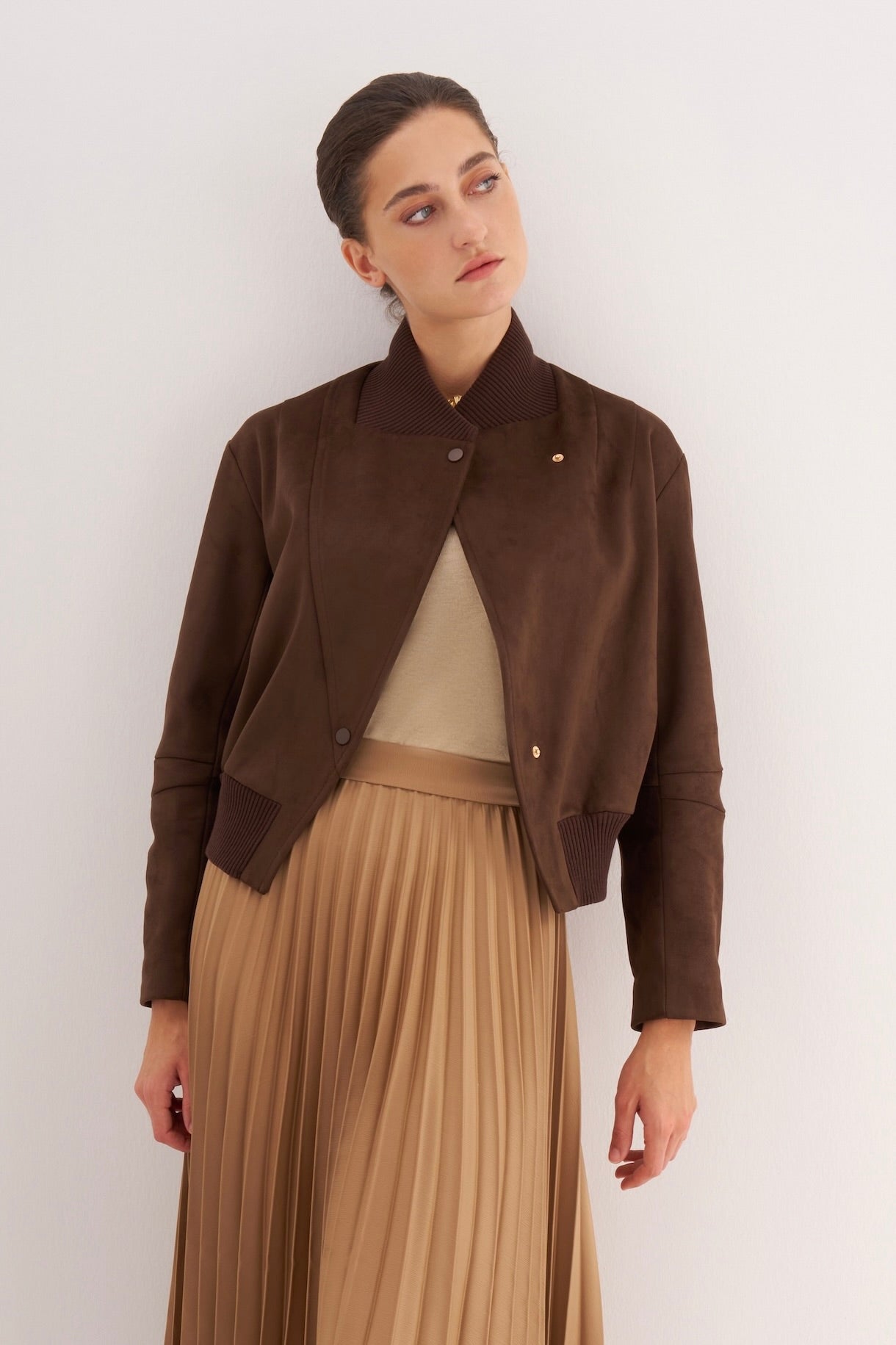 Utopian Örgü Detaylı Asimetrik Ceket