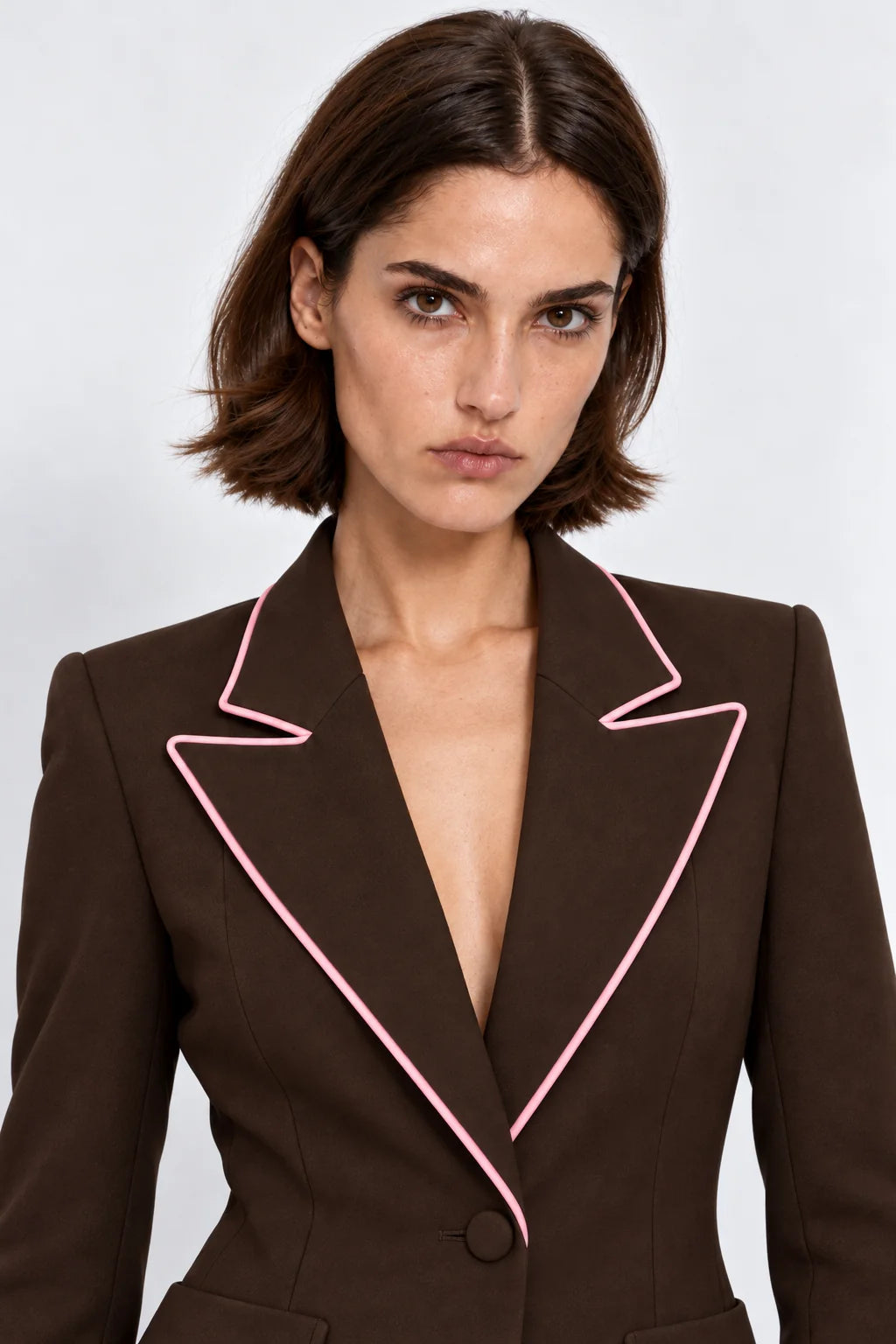 Gaia n Uranos Pembe Biyeli Kahve Blazer görünüm 2