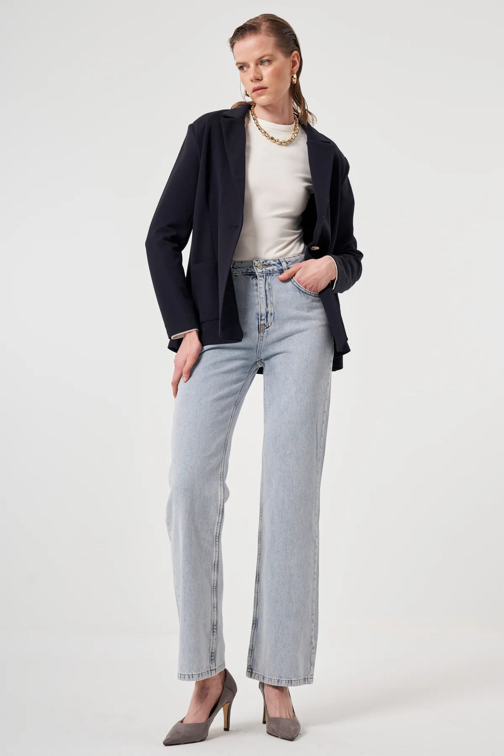 Utopian Yüksek Bel Geniş Paça Jean