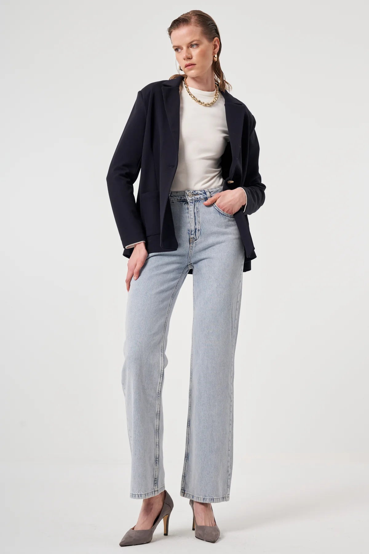 Utopian Yüksek Bel Geniş Paça Jean