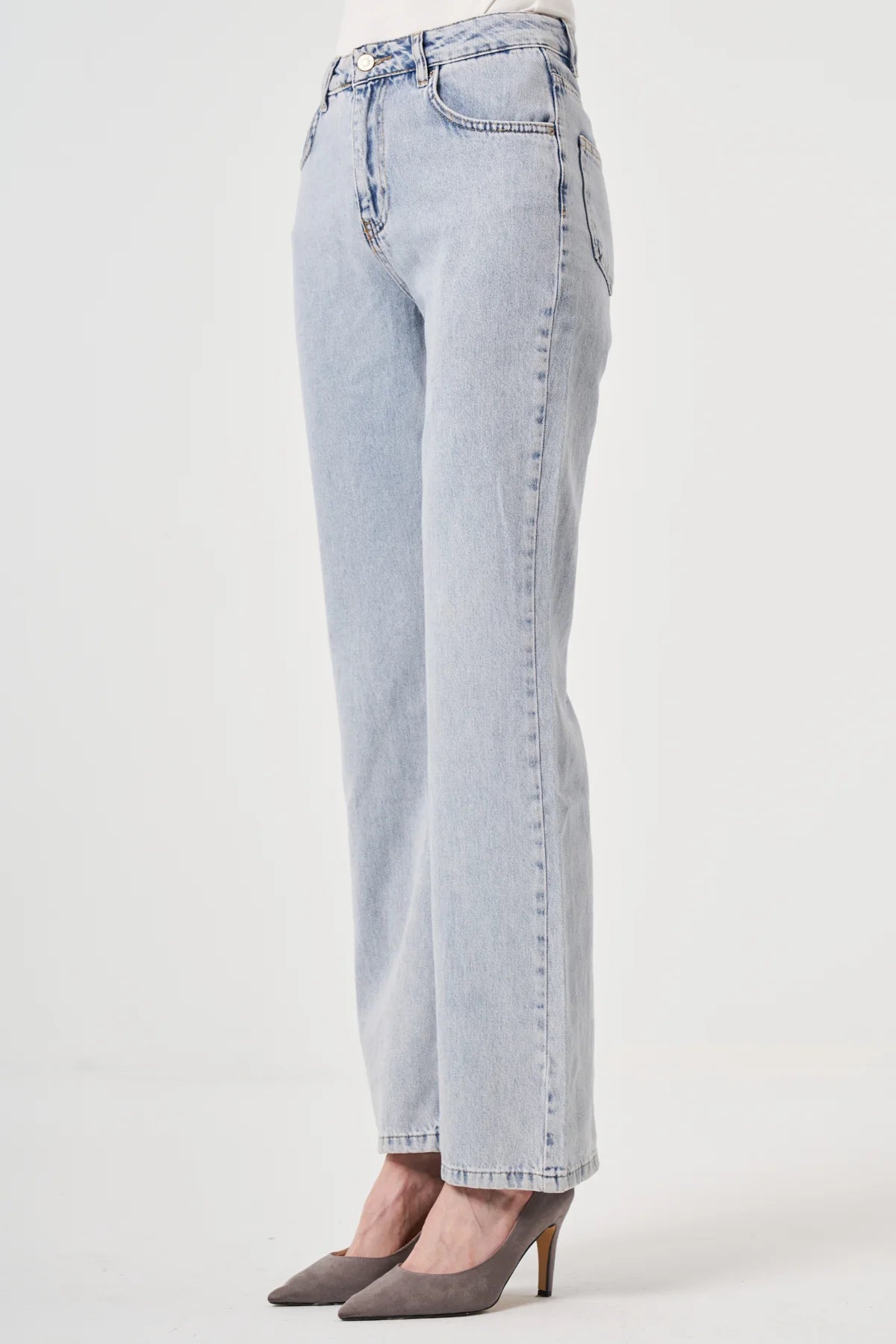 Utopian Yüksek Bel Geniş Paça Jean