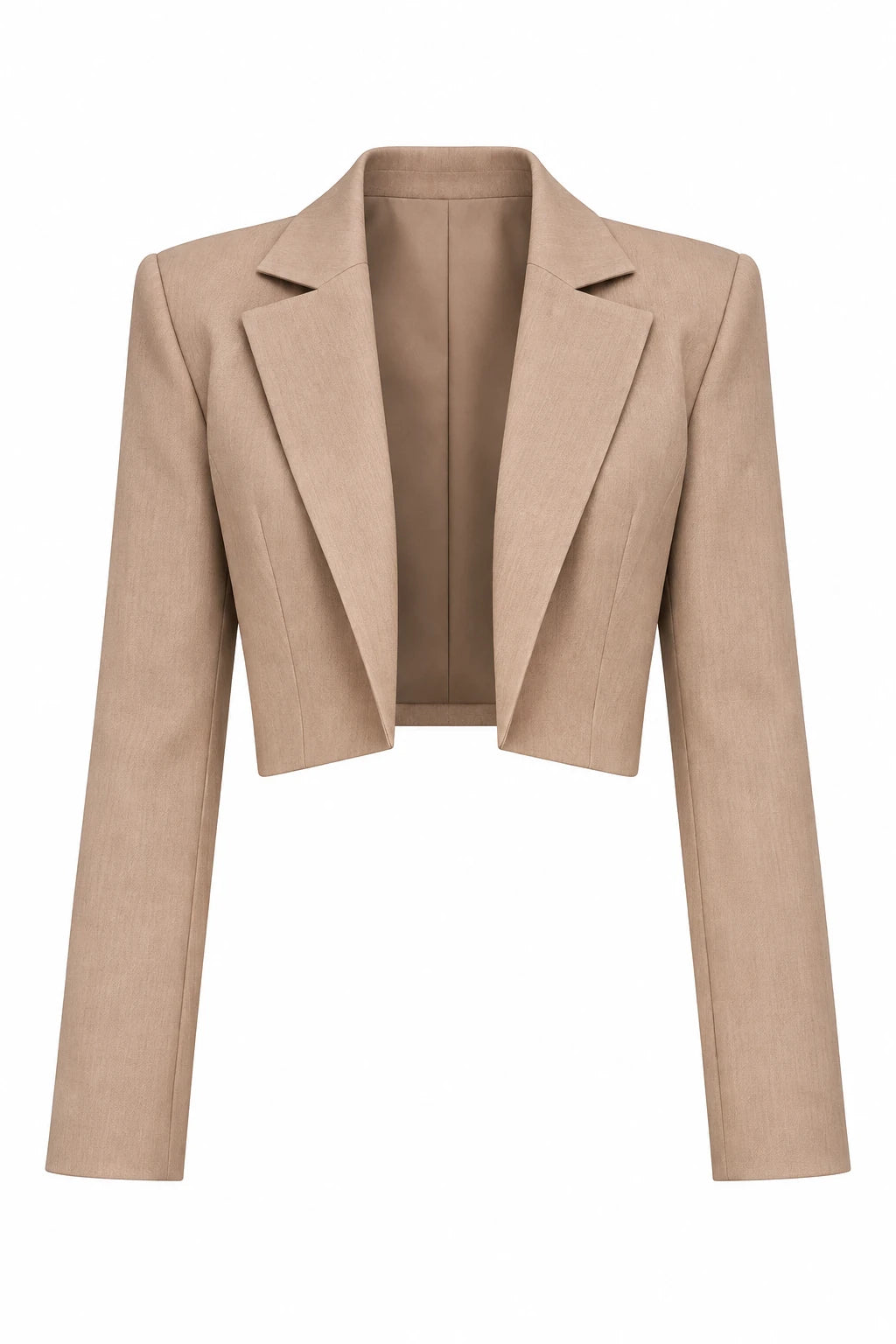 Gaia n Uranos Crop Bej Blazer dekupe görünüm