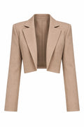 Gaia n Uranos Crop Bej Blazer dekupe görünüm