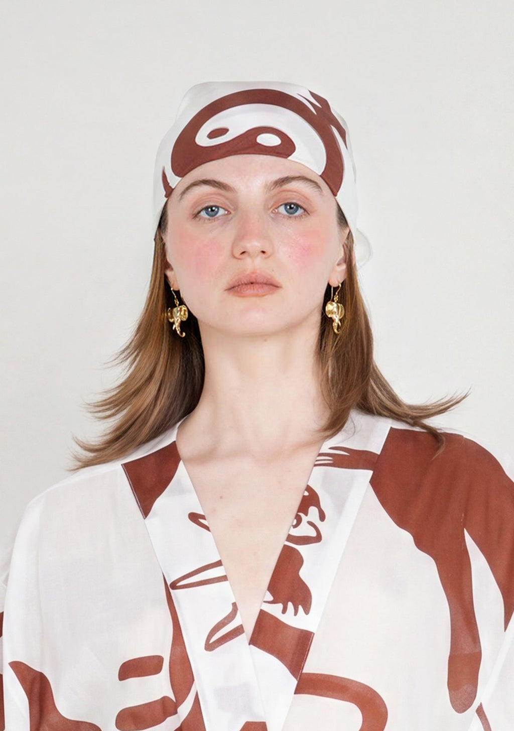 Tiny Yin Yang Light Silky Scarf görünüm 6
