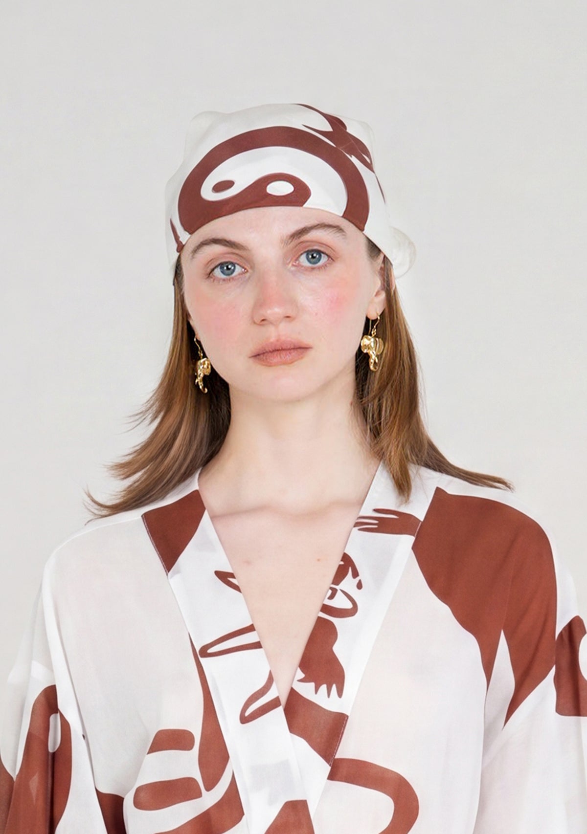 Tiny Yin Yang Light Silky Scarf görünüm 7