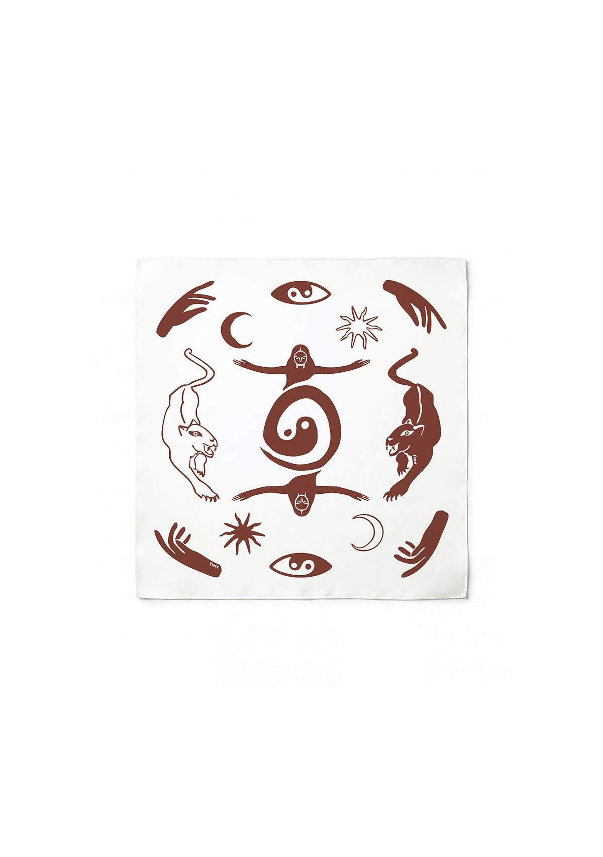 Tiny Yin Yang Light Silky Scarf ana görünüm