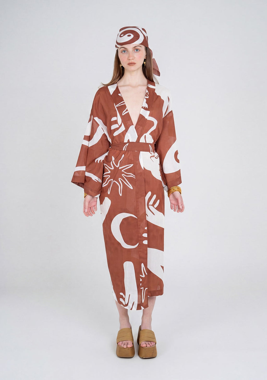 Tiny Yin Yang Shadow Ritual Kimono ana görünüm